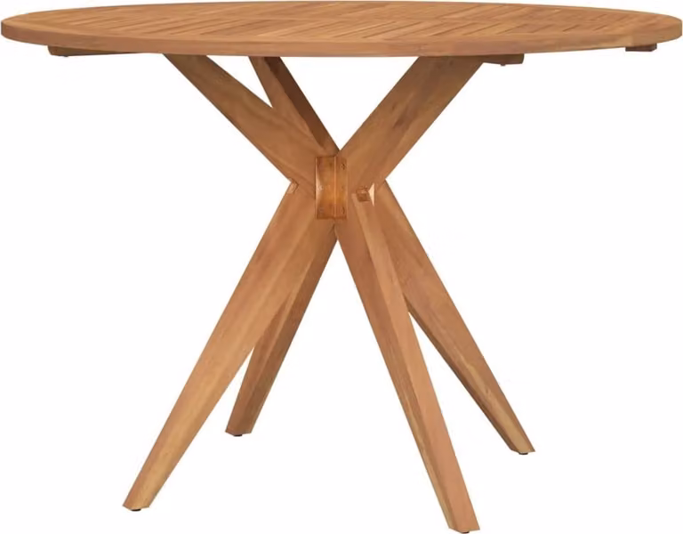 Tavolo da giardino rotondo Ø110x75 cm in legno massiccio di acacia