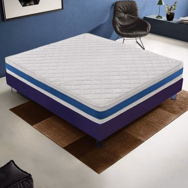 Materasso Matrimoniale MaterassieDoghe in Waterfoam con Gel, Antibatterico e Reversibile, L/P: 160 x 200 cm, H: 20 cm, Colore Bianco