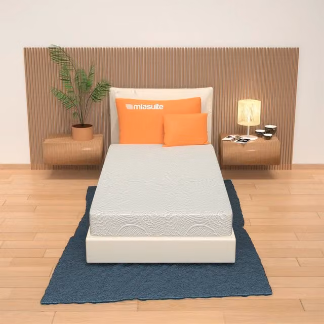 Materasso Ibrido MIASUITE Bianco con Rivestimento Sfoderabile, Altezza: 25 cm, L/P/H: 90 x 200 cm