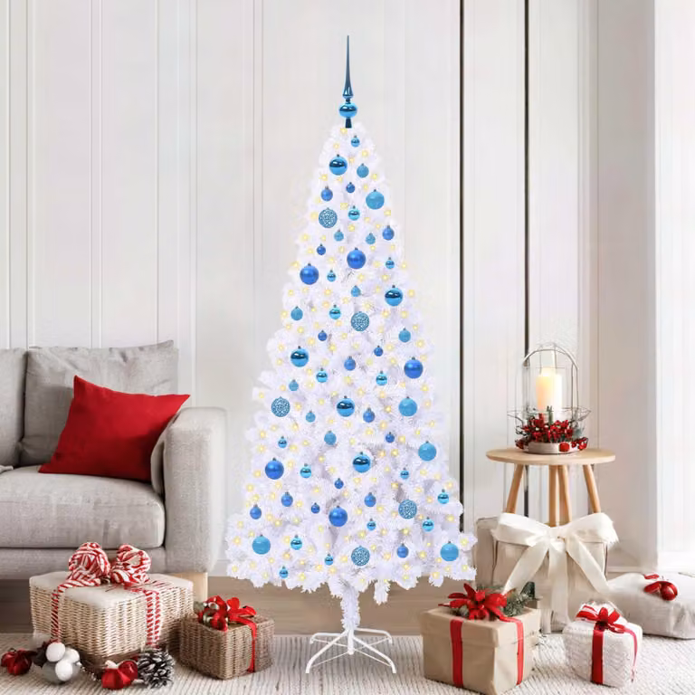 Maison Exclusive - Albero di Natale artificiale bianco 180 cm PVC e acciaio