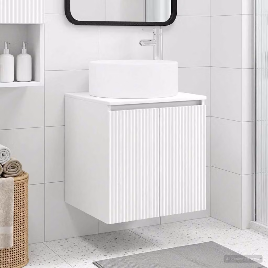 Mobile lavabo da parete vidaXL Bianco L: 49,5 cm, P: 44,5 cm, H: 65,5 cm