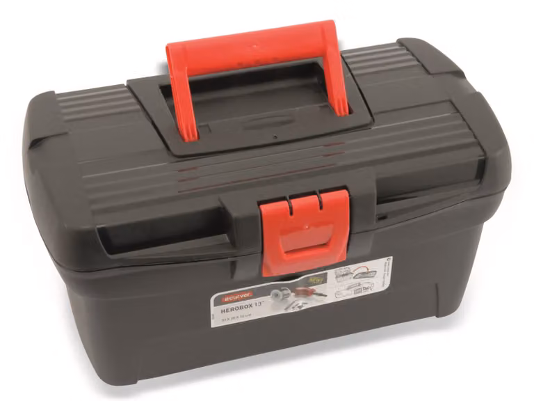 Valigetta portautensili CURVER Herobox 13" in plastica, nero