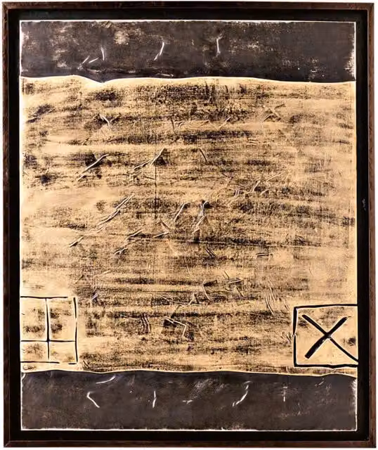 Olio su tela multicolar e telaio in legno 100x120 cm
