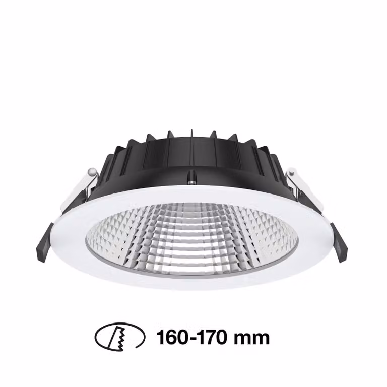 The Light Group SLC Shift faretto LED incasso Ø 19cm CCT, bianco Shift, dimmerabile, Bianco / Opale, Soggiorno / Sala da pranzo, Alluminio