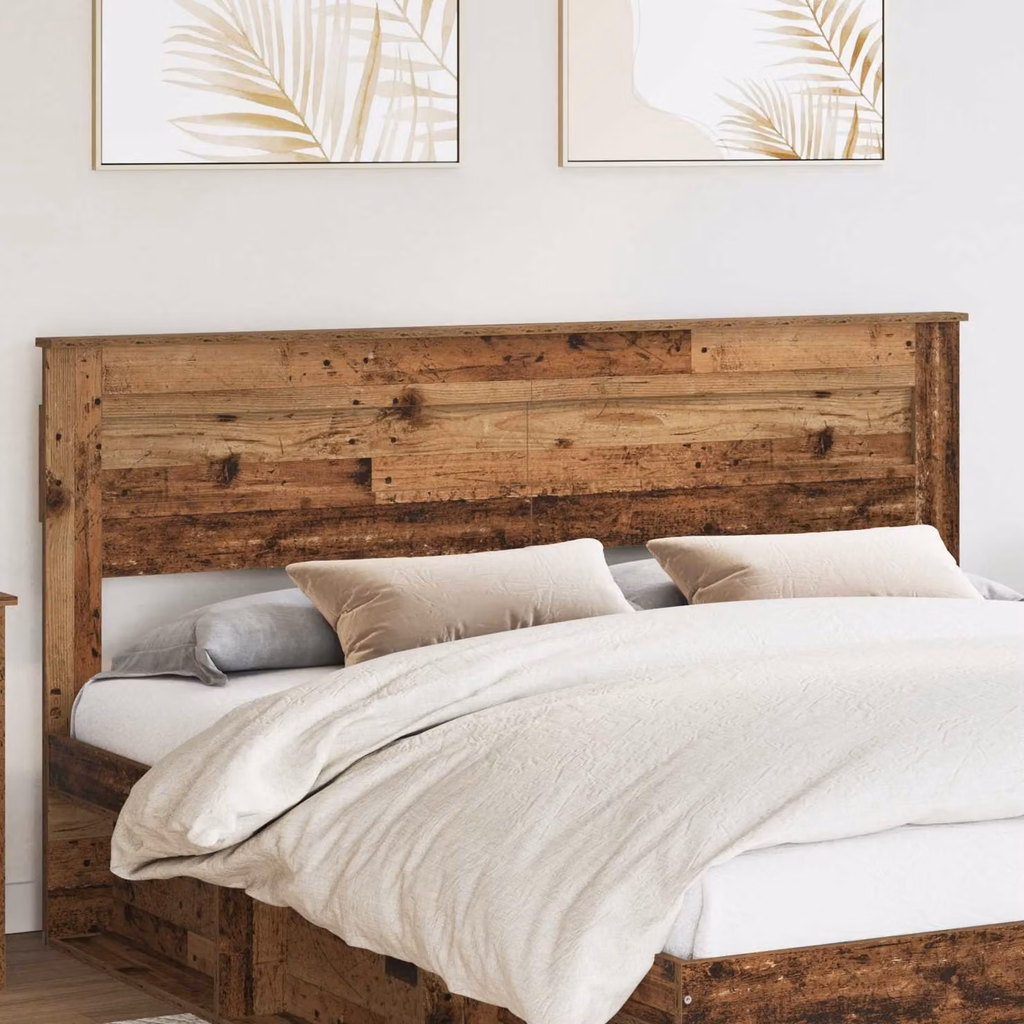 Testiera per letto vidaXL in legno ingegnerizzato stile moderno, colore marrone