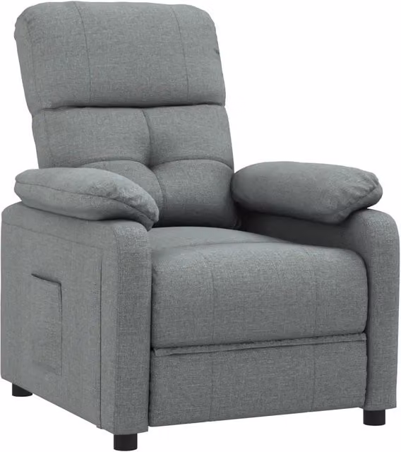 Poltrona | Sedia Relax Reclinabile in Tessuto Grigio Scuro
