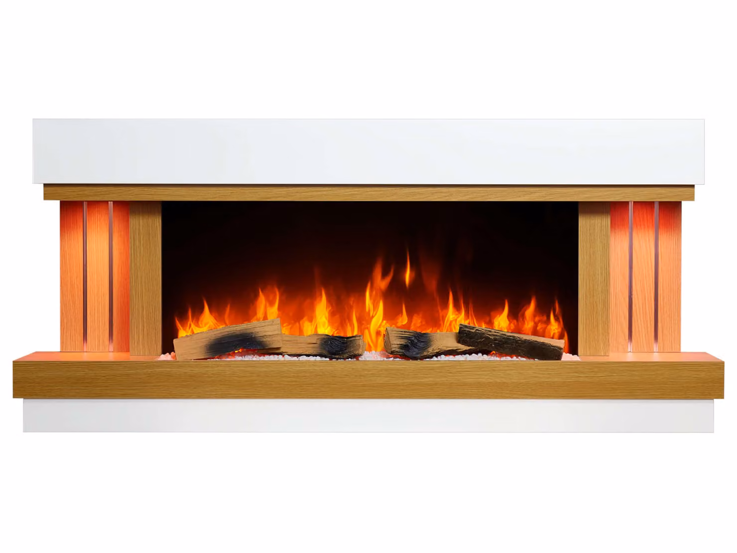 ArtiFlame Sogne AF52 – Camino elettrico con fiamma 3D realistica, illuminazione a LED, 12 colori, funzione riscaldante da 1–2 kW, da parete o da appoggio, fino a 30