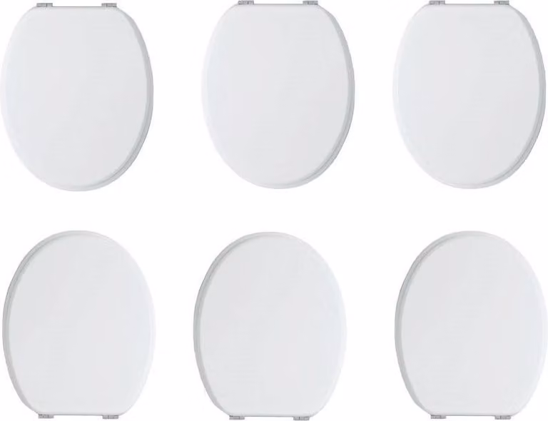 Offerta 6 sedili wc universali in mdf bianco