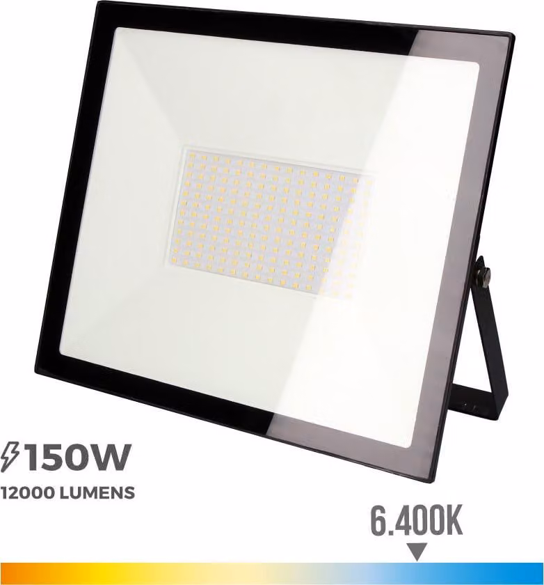 Faretto a led 150w 12000lm 6400k luce fredda 35x31x4,5cm edm