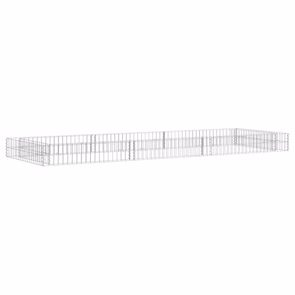 vidaXL Gabbione Letto Rialzato in Acciaio Zincato 300x100x20 cm