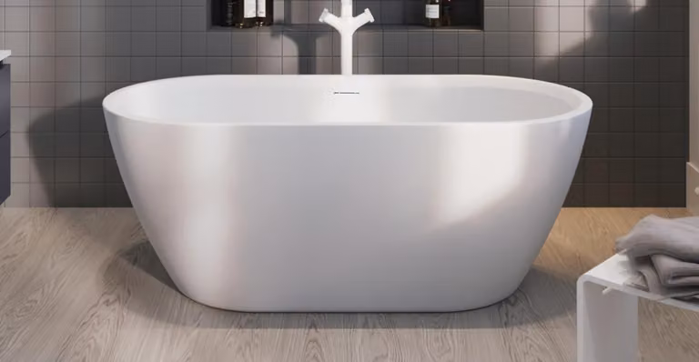RIHO Inspire baignoire en pose libre, 160x75x59cm, 176 Betteres, en option avec Riho Fall, B091001105, B091001105