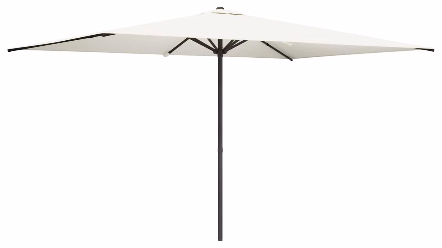 Ombrello da giardino 200 x 300 cm Poliestere Rettangolare Crema