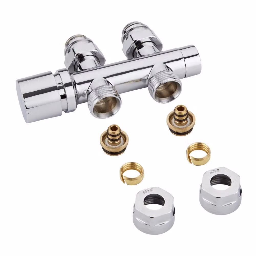 Valvole Diritte Radiatori con Adattatori Ø14mm Multistrato