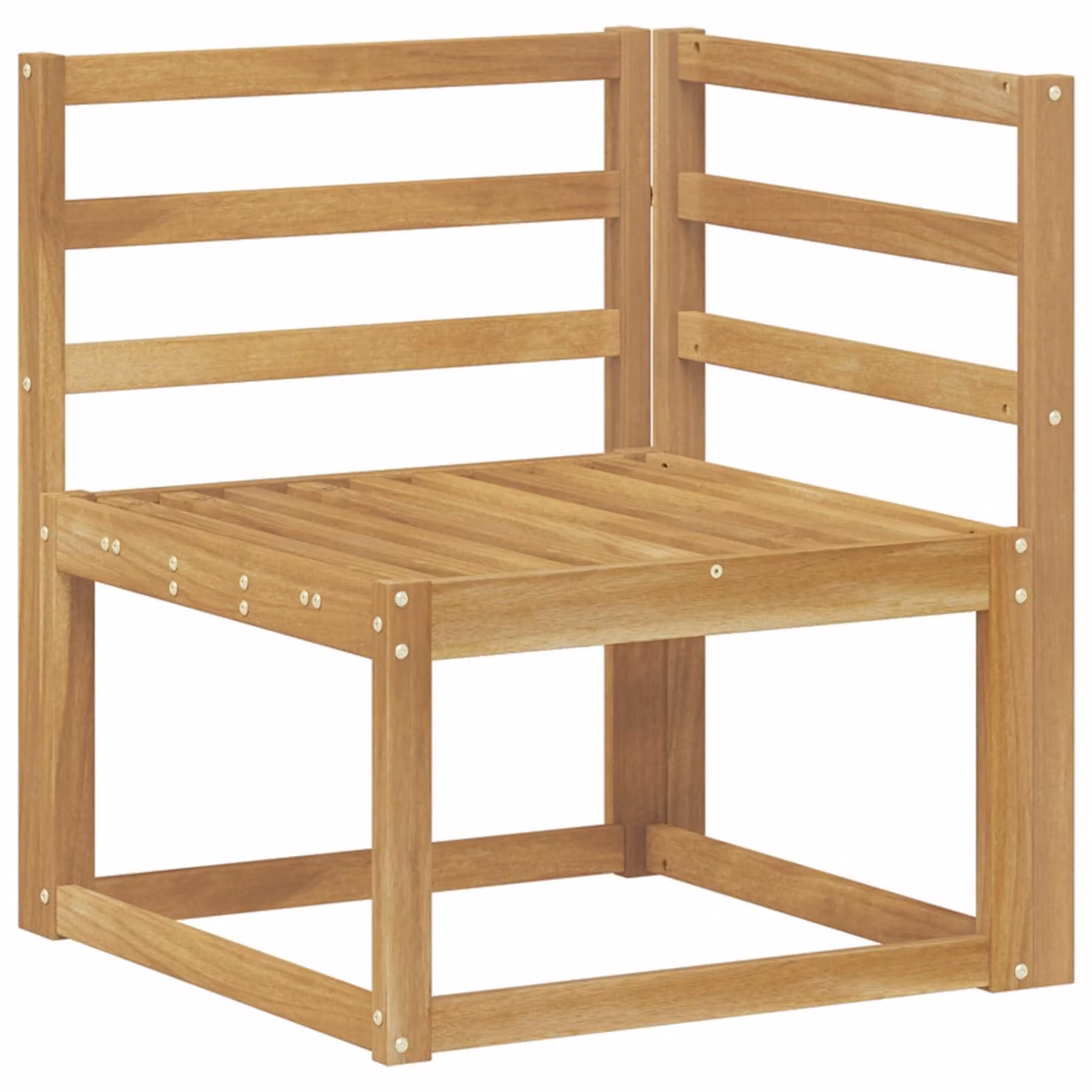 Divano angolare da esterno in legno massello