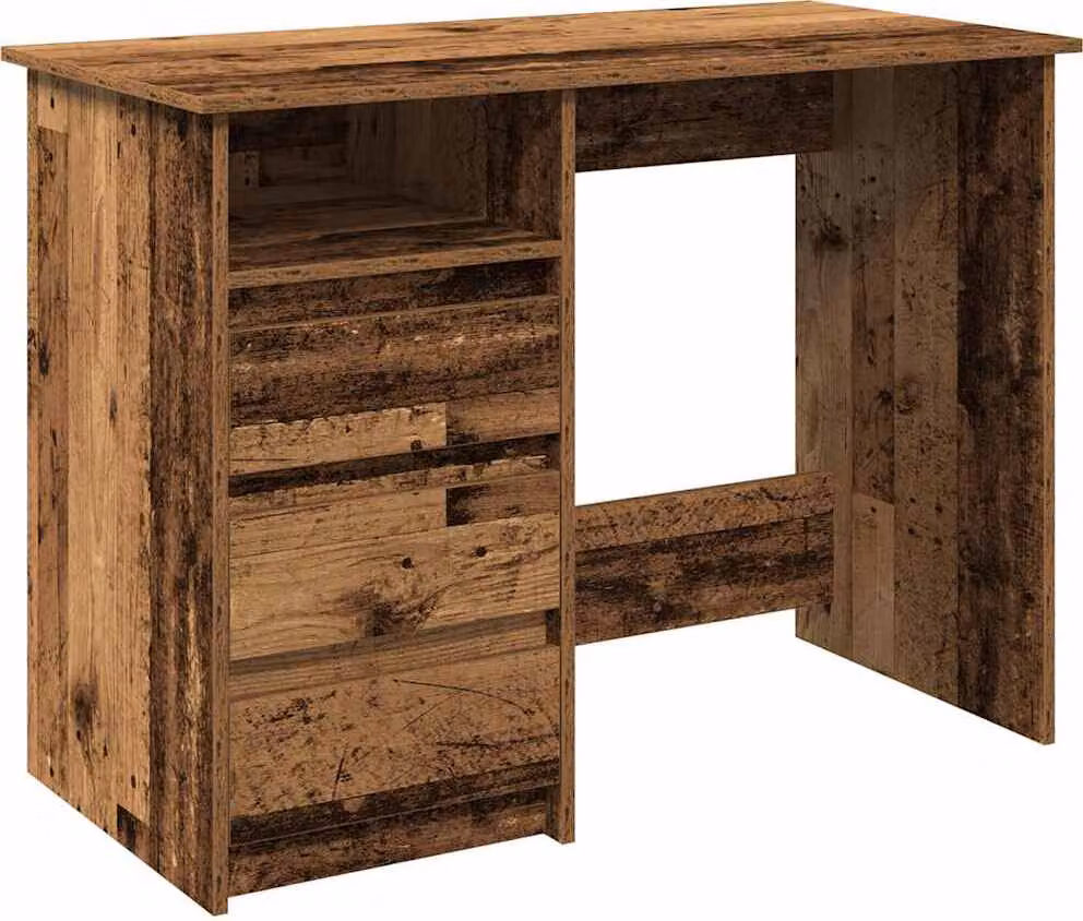 Scrivania Legno Antico 102x50x75 cm in Legno Multistrato