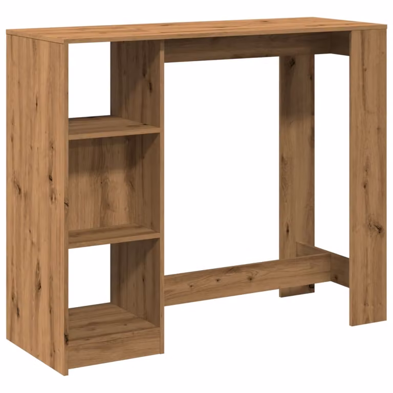 Tavolo Bar con Ripiano Rovere 124x46x103,5 cm Multistrato