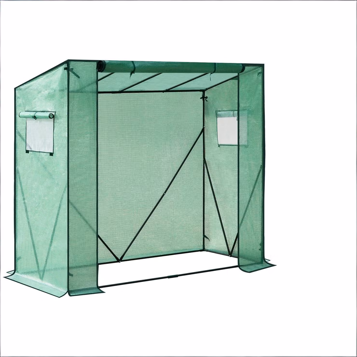 Tuinkas, telo semitrasparente verde - 200 x 77 x 169 cm - in polietilene