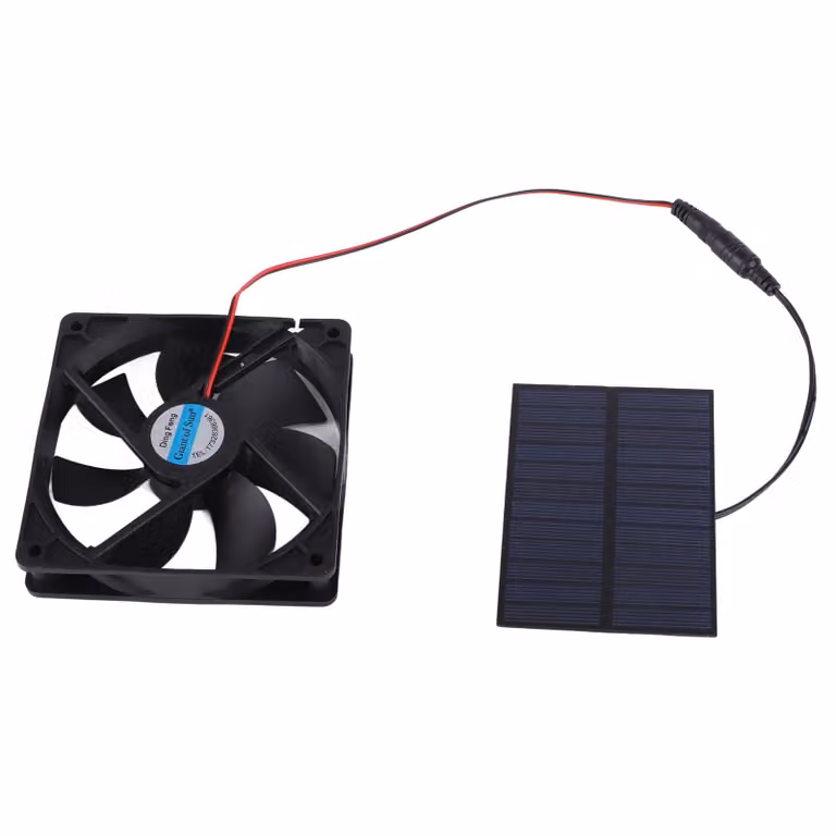 Set professionale di ventilatore di scarico solare con pannello solare per pollai, serre, capanni e ricoveri per animali (3 W)