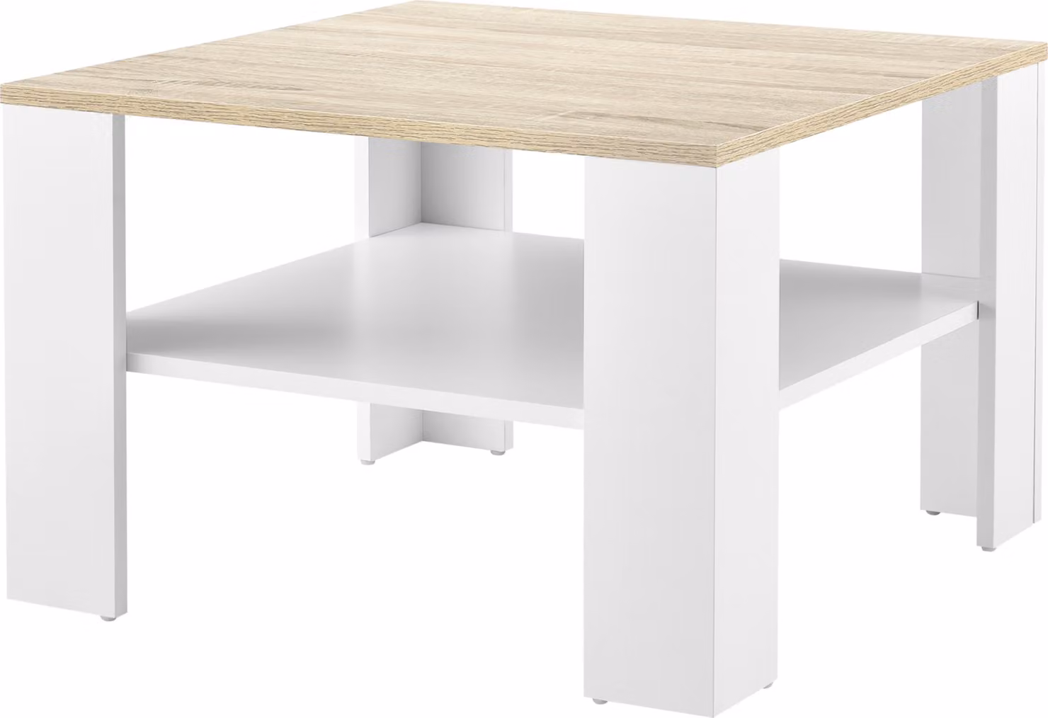 Tavolino da caffè bianco/rovere Tavolino da salotto Tavolino da divano Mobili [it.casa]