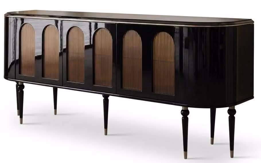 Mobile bar moderno nero, credenza buffet moderno