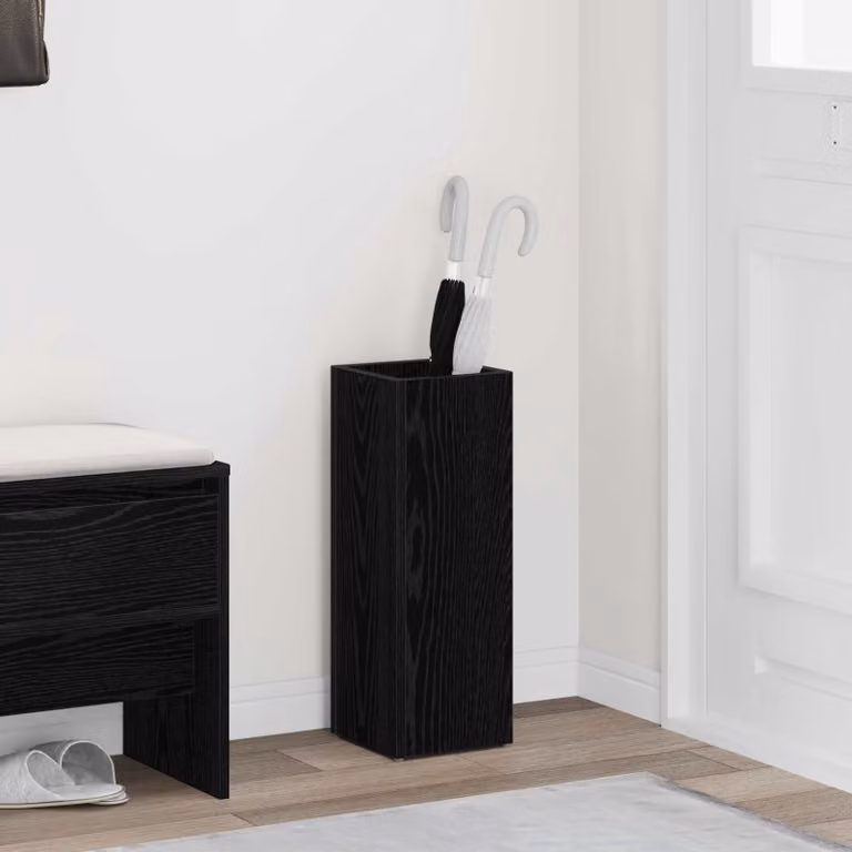 vidaXL Supporto per Ombrellone Moderno in Legno Nero L/P/H: 20 x 20 x 55,5 cm