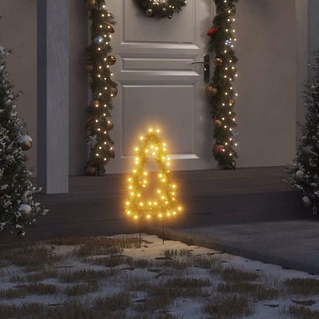 vidaXL Decorazioni Luminose Natalizie a Stella con 50 LED Bianco Caldo, Set da 3 Pezzi, Altezza: 30 cm