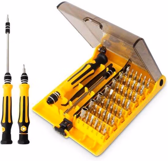 Set di utensili a vite - Set di riparazione - 45 pezzi - con prolunga pieghevole - Set di utensili - Regalo - Piccoli regali - Utensili manuali