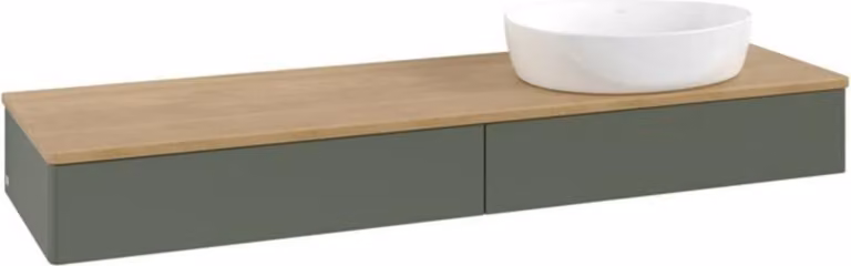V&B Mobiletto senza struttura frontale Antao 160x50cm, WBP hon. Oa, lea gre. m Lac