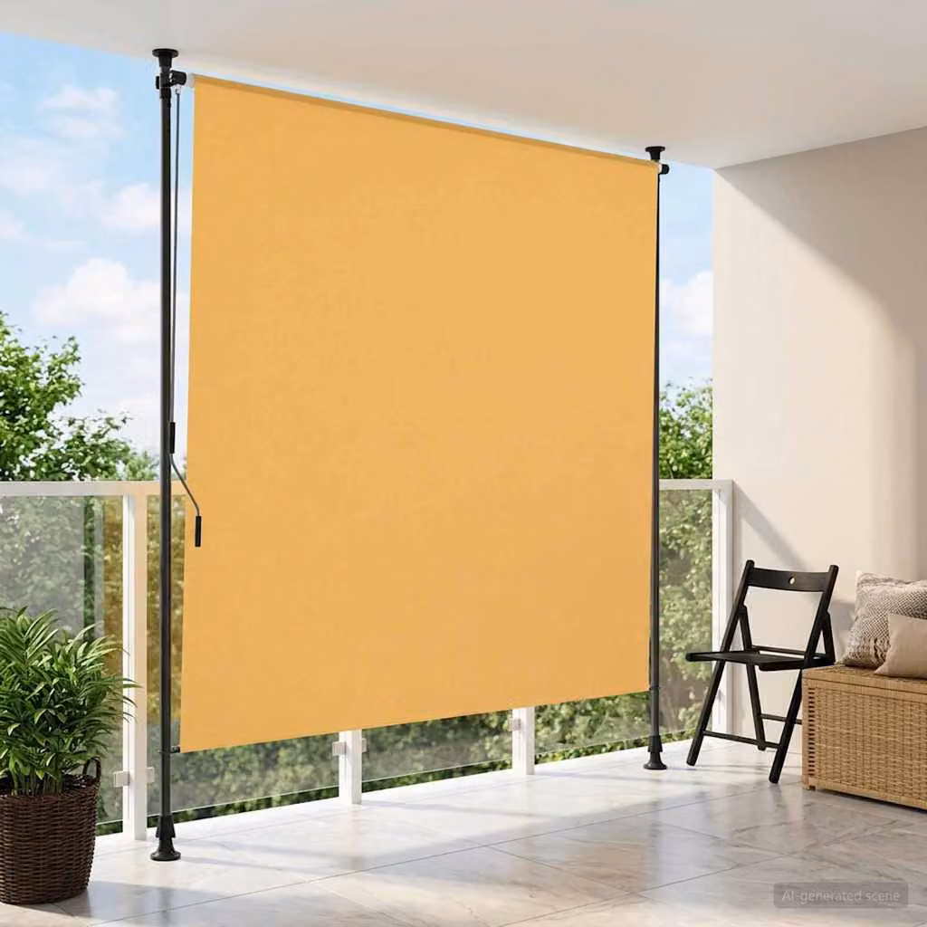 vidaXL Tenda a Rullo Esterna in Poliestere e Alluminio, Colore Sabbia, L 200 x H 275 cm