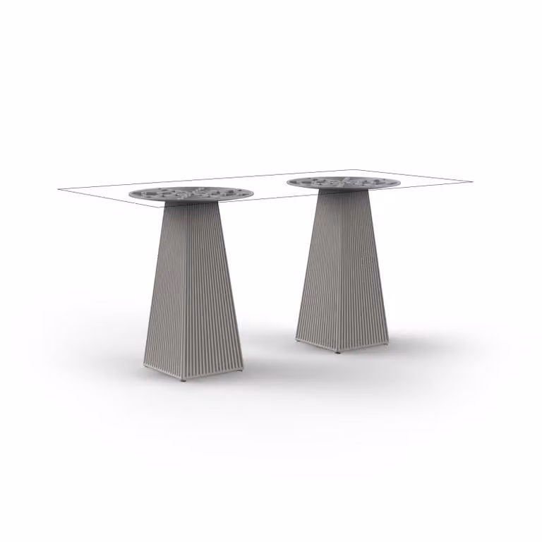 Base tavolo doppia Gatsby Vondom per piano rettangolare 158x79 cm