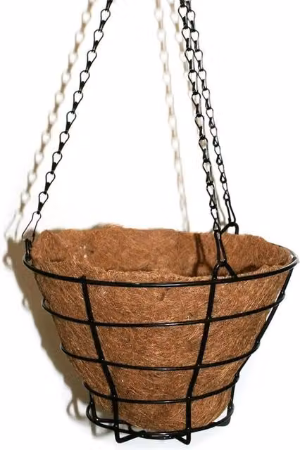 Pannelli per piante appesi - Cestini per piante in metallo - Esterni/Interni - Decorazione per balcone e giardino - Hanger rimovibili - 4x Nero