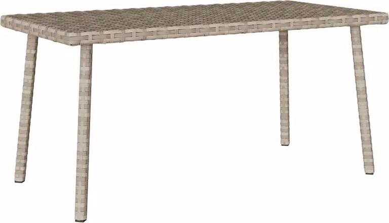 Tavolino da Giardino Rettangolare Grigio Chiaro 80x40x37 cm