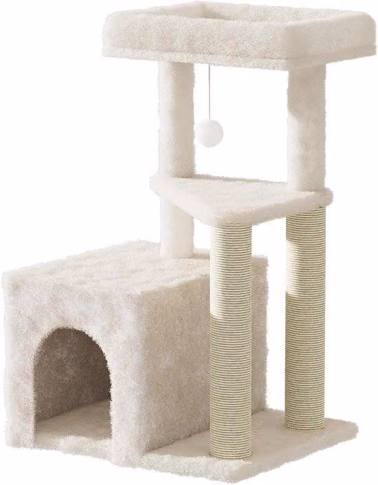 Struttura per arrampicata da fissare al pavimento - Gioco e relax - 7,11 kg - Colore crema