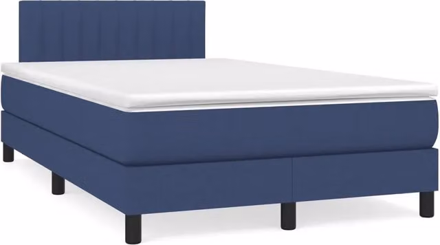 Letto a Molle con Materasso e LED Blu 120x190 cm in Tessuto 3270059