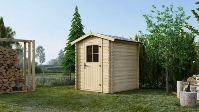 Casetta da giardino in legno ALTANKA colore marrone, superficie 3,61 m2, L/P/H: 190 x 190 x 219 cm, spessore 28 mm