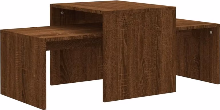 Set Tavolini Salotto Rovere Marrone 100x48x40 cm Multistrato