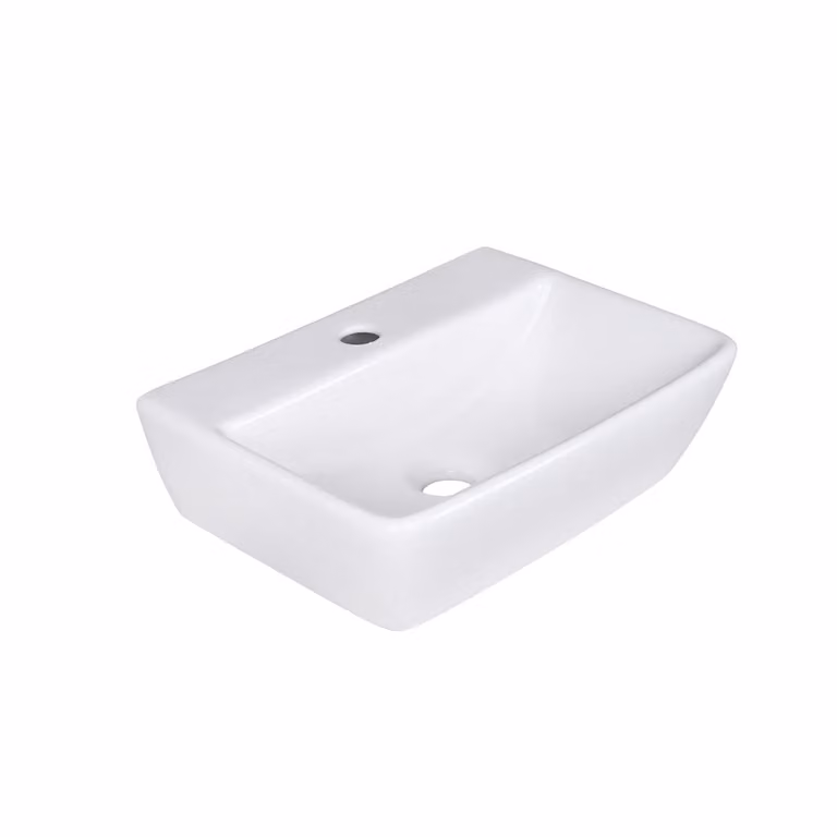 Belvit Lavabo Lotus in Vetroceramica Lavabo da appoggio Lavabo sospeso Lavabo per le mani Mobile lavabo Bianco 40 cm