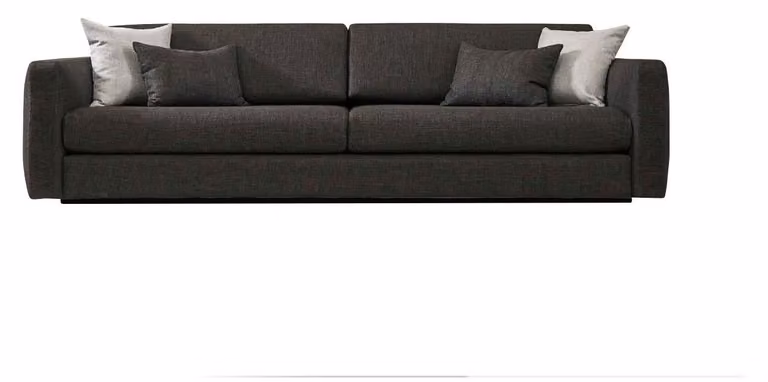 Stoffsofa Dreisitzer Couch Sofa 3 Sitzer Grau Stoff Polstersofa Design