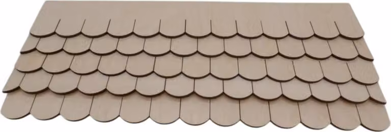 3 set di listelli in legno per tegole a coda di pesce, 33 mm