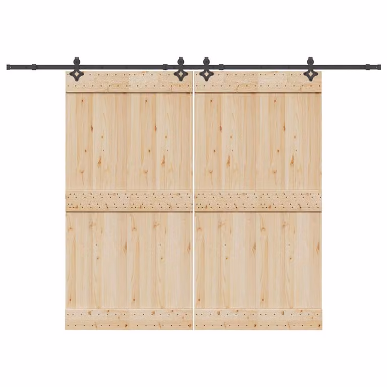 vidaXL Kit di Binari per Porte Scorrevoli in Acciaio Inox Nero Opaco