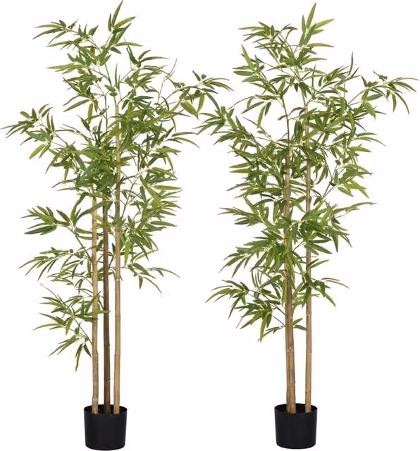 Bambù Artificiale XYLO Verde con Vaso, Decorazione Interna Realistica Altezza: 180 cm