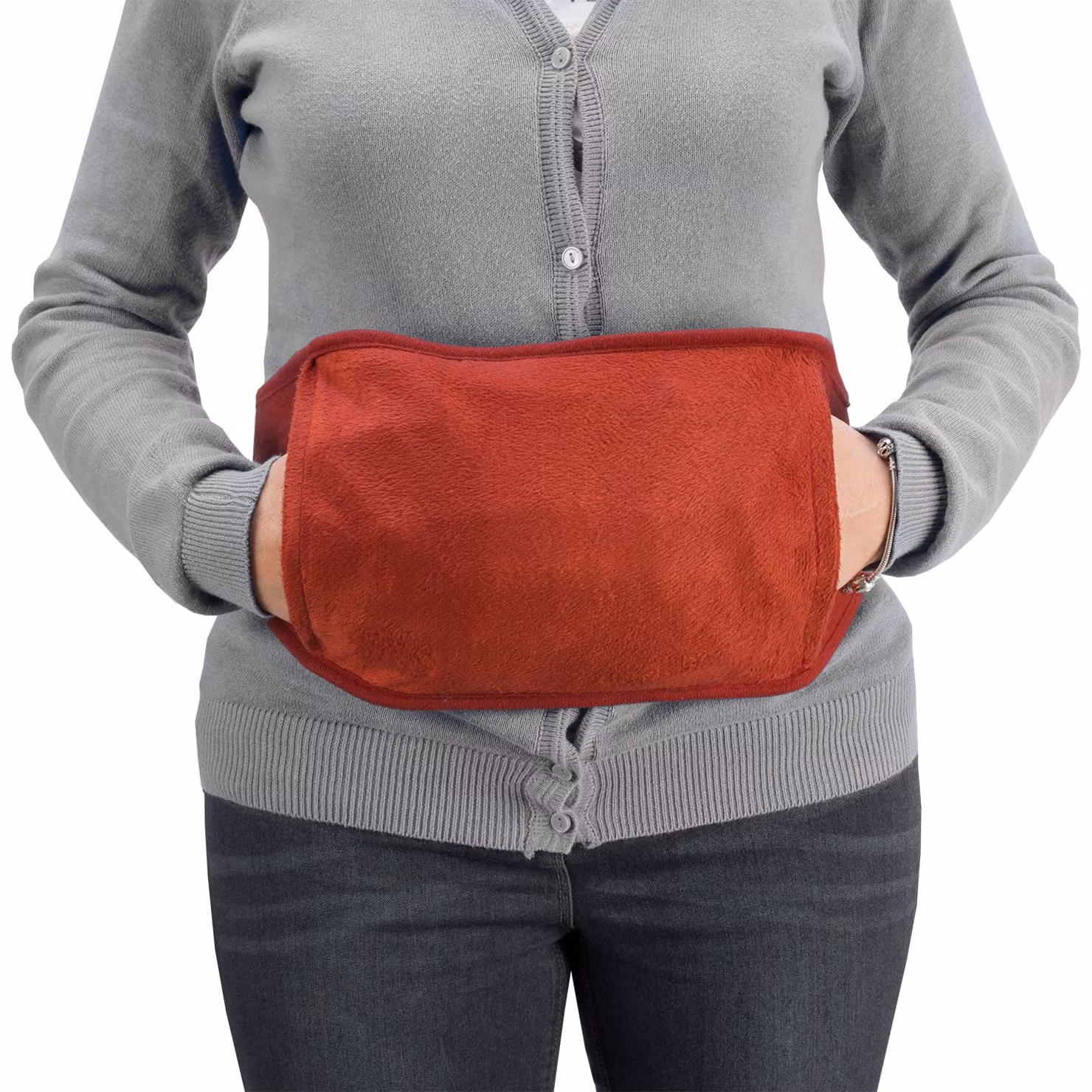 Borsa Acqua Calda Elettrica Dictrolux con Cintura e Tasca Scalda Mani, Rossa, 550 Watt – 2
