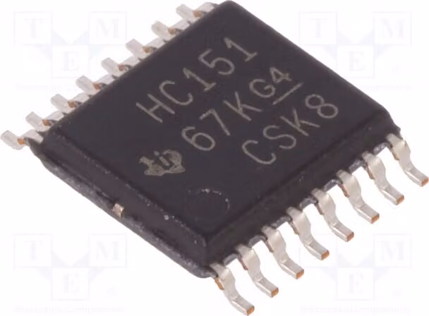 3x 8 bit, 1 linea, multiplexer, selettore dati. Canali: 1. SN74HC151PW, decodificatore
