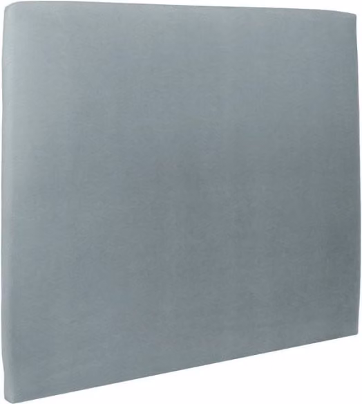Testiera in tessuto in velluto grigio blu liscio L135 cm