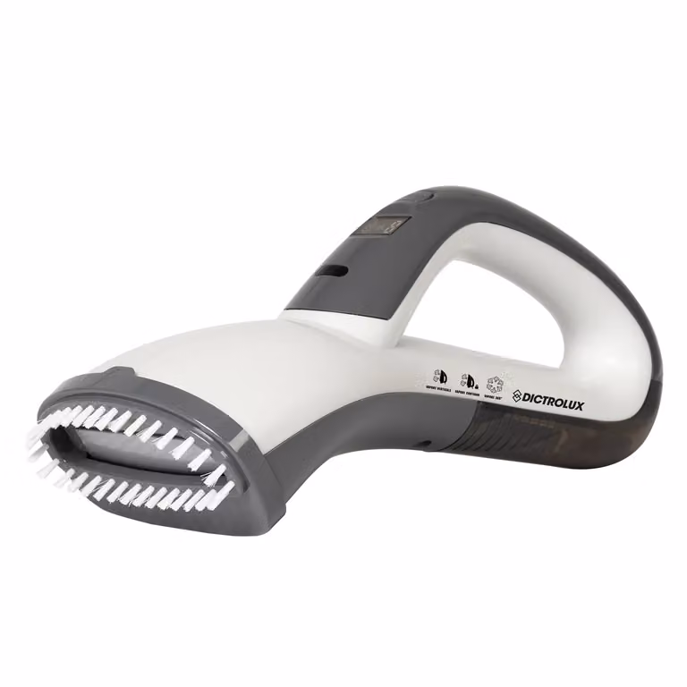 Ferro da stiro verticale a vapore Dictrolux Vertitech da 1400 Watt, bianco, con accessorio spazzola