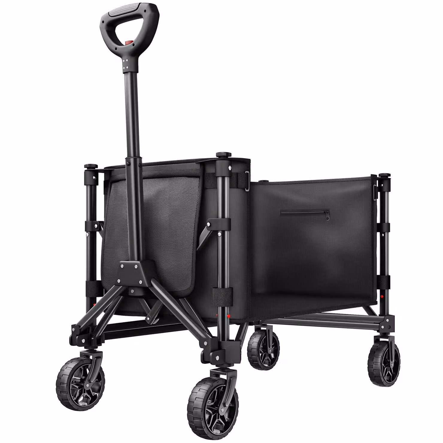 Carrello pieghevole SmartRider tectake in acciaio e poliestere con ruote profilate e maniglia telescopica, nero – 3
