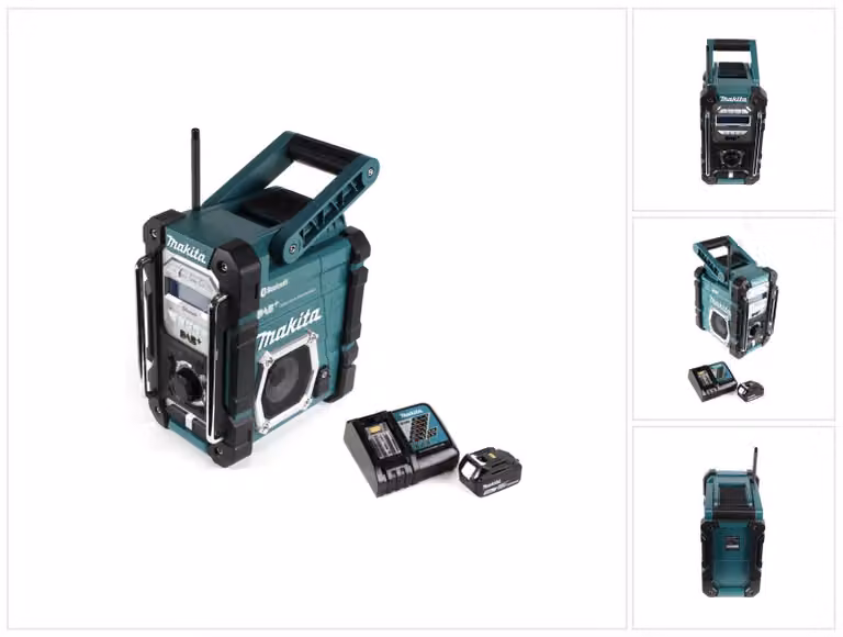 Makita DMR 112 RF1 Radio da cantiere a batteria 7,2 - 18V Bluetooth DAB+ + 1x batteria da 3,0Ah + caricabatteria