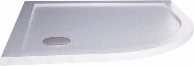 Piatto doccia semicircolare Fosterberg Floret 4 in acrilico bianco, L/P: 90 x 90 cm