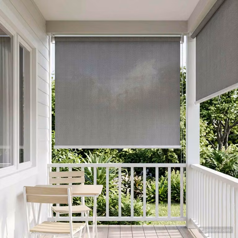 vidaXL Tenda a Rullo Esterno Blocco UV 90% Grigio Chiaro 60 x 230 cm