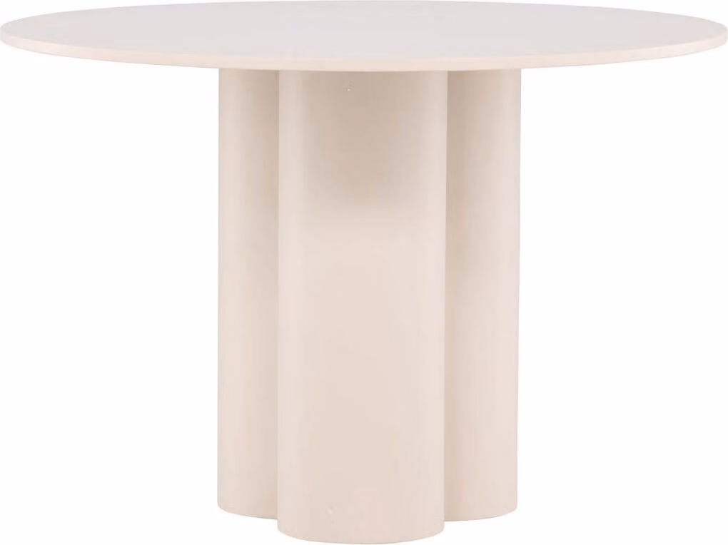 FURNLUX Tavolo da pranzo Olivia Beige 110cm / Hauptfarbe: Beige / Dimensioni: 110 x 110 x 75 cm